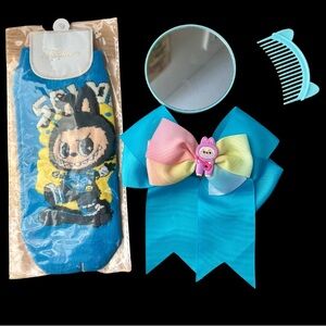 Colorful Kids Hair Bow with Character Charm